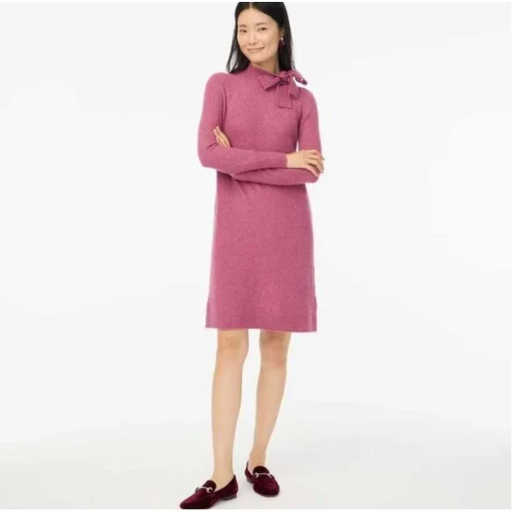 NWT J. Crew Factory Bow Neck Sweater Dress in Extra Soft Yarn Size 3X